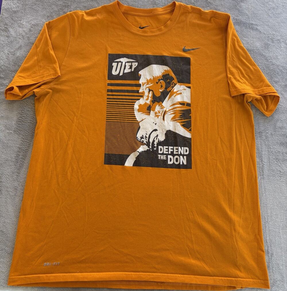 UTEP Miners Nike Basketball Dri Fit Short Sleeve Shirt XXL Defend The Don